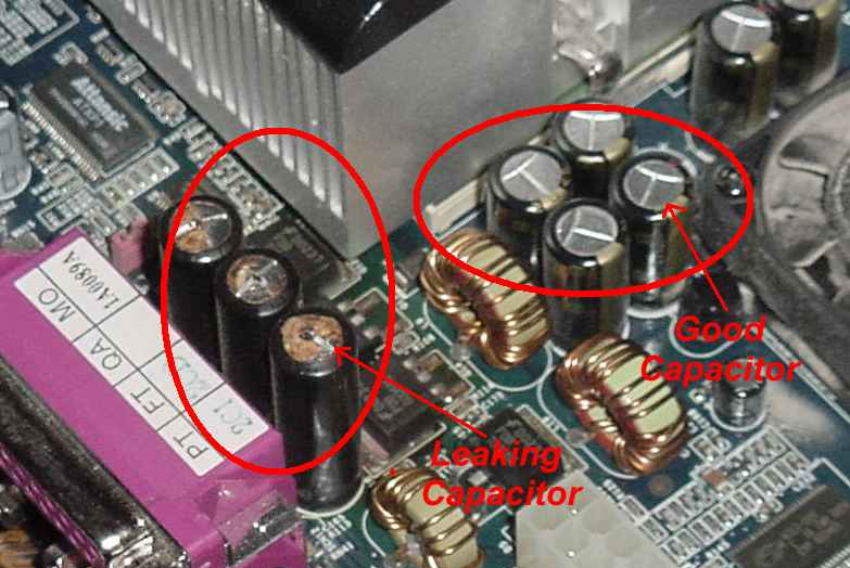 Laptop Motherboard Issues, Bad Capacitor